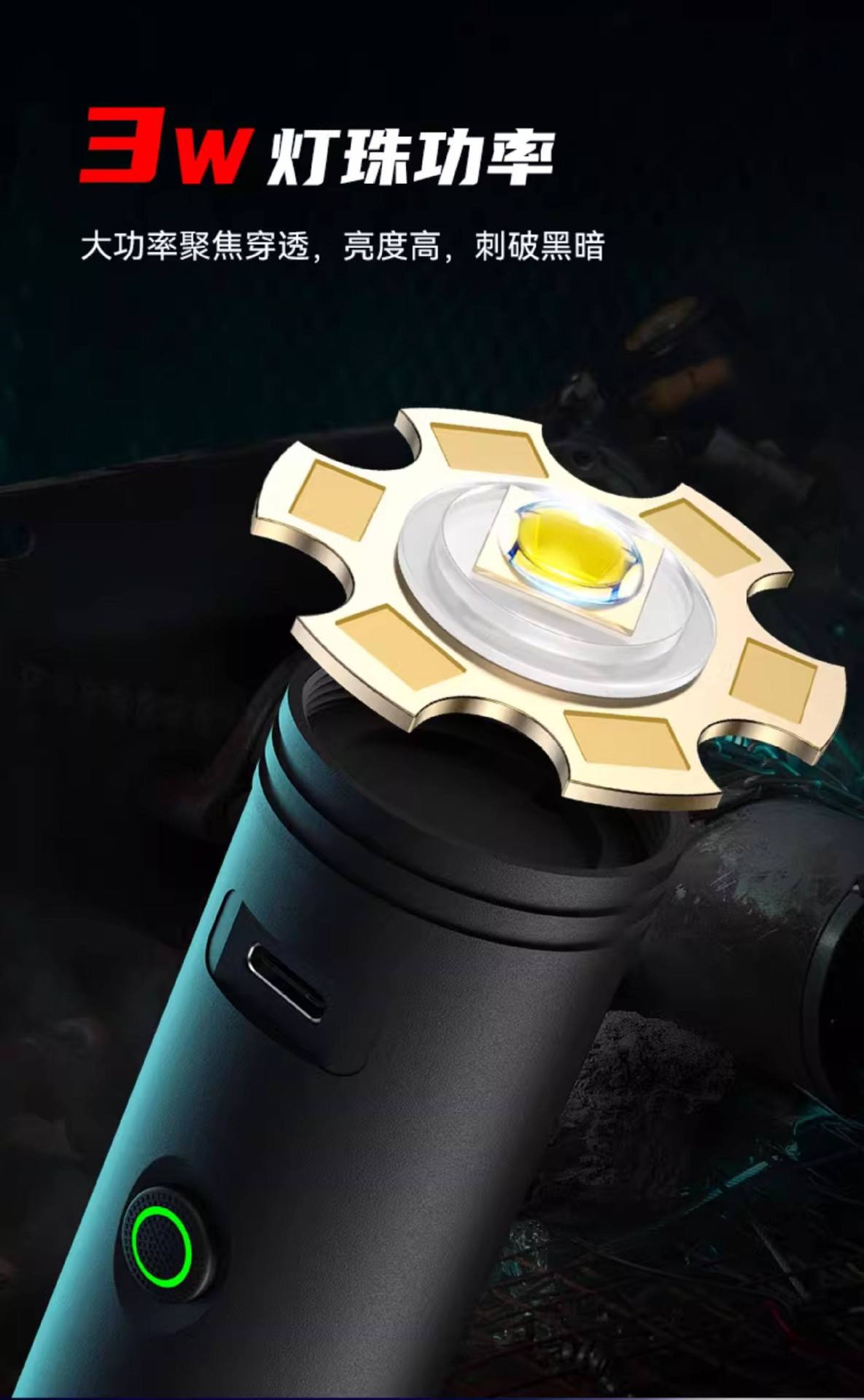 Philips LED flashlight flashlight long endurance field super bright waterproof outdoor lighting SFL2185