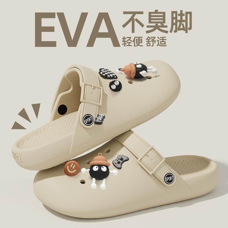Birkenstock-Style Women's Summer Outdoor Beach Casual Soft-Soled Non-Slip Home Closed-Toe Eva Slippers Wholesale