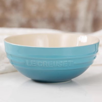 French-style LE cool color soup bowl large 22cm ceramic bowl round household ramen salad 9-inch soup bowl macaron