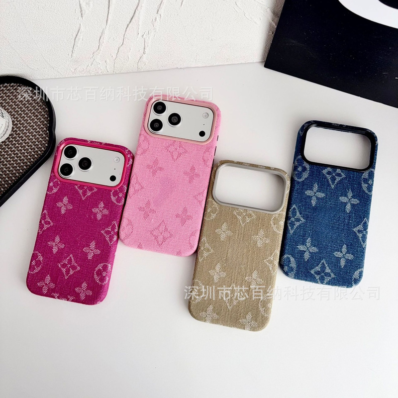 European and American trendy brand denim L-brand full-coverage protective case for iPhone 17 Pro Max and iPhone 14, popular on TikTok European and American trendy brand denim L-brand full-coverage protective case for iPhone 17 Pro Max and iPhone 14, popular on TikTok