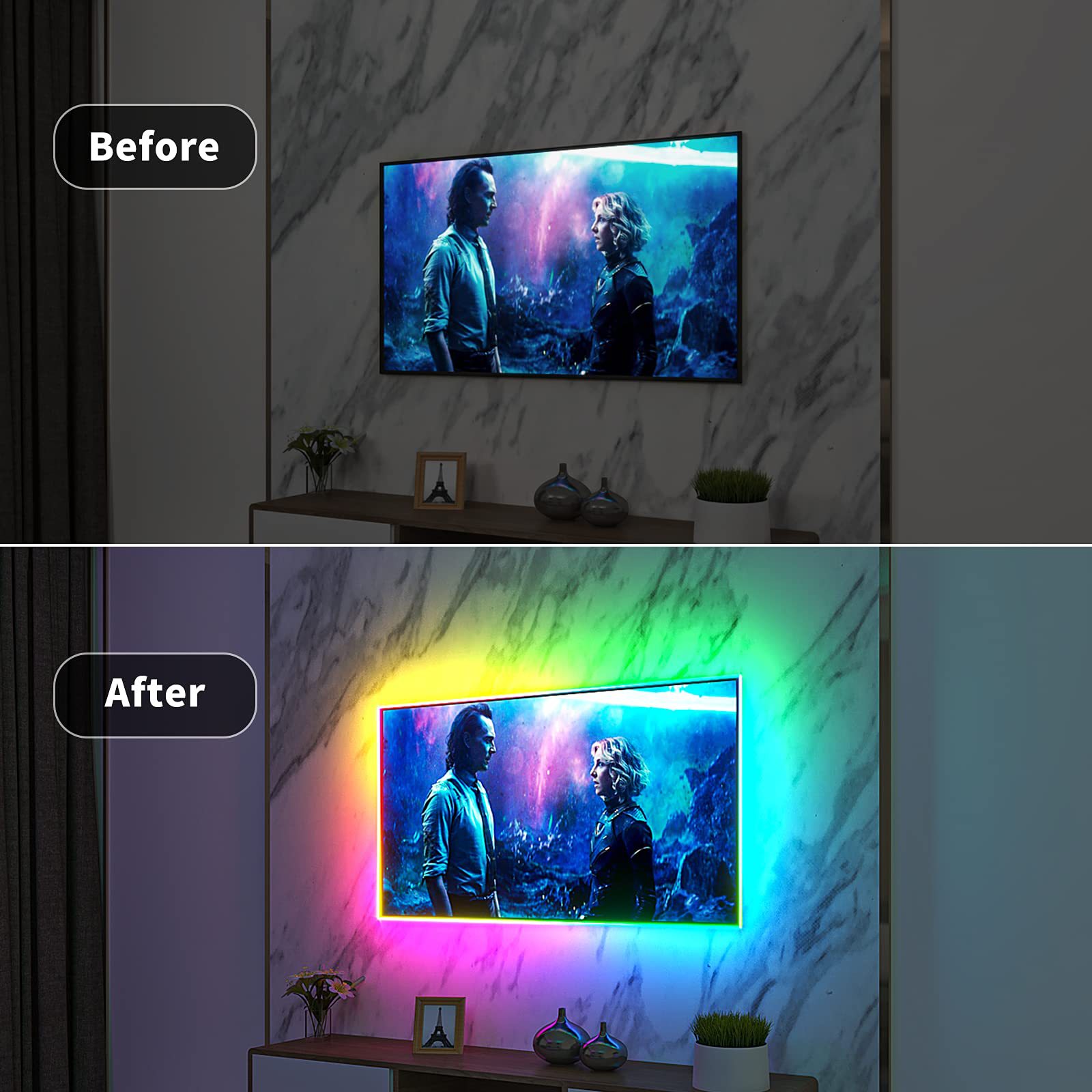 5Vled16 Lampenfassung Bluetooth 24 Tasten 3535 selbstklebend RGB Farbwechsel Schlafzimmer Kleiderschrank Heimdekoration LED-Streifen
