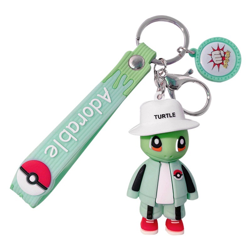 Nueva lindo Pikachu llavero creativo pareja mochila Keda pato muñeca colgante llavero coche adornos