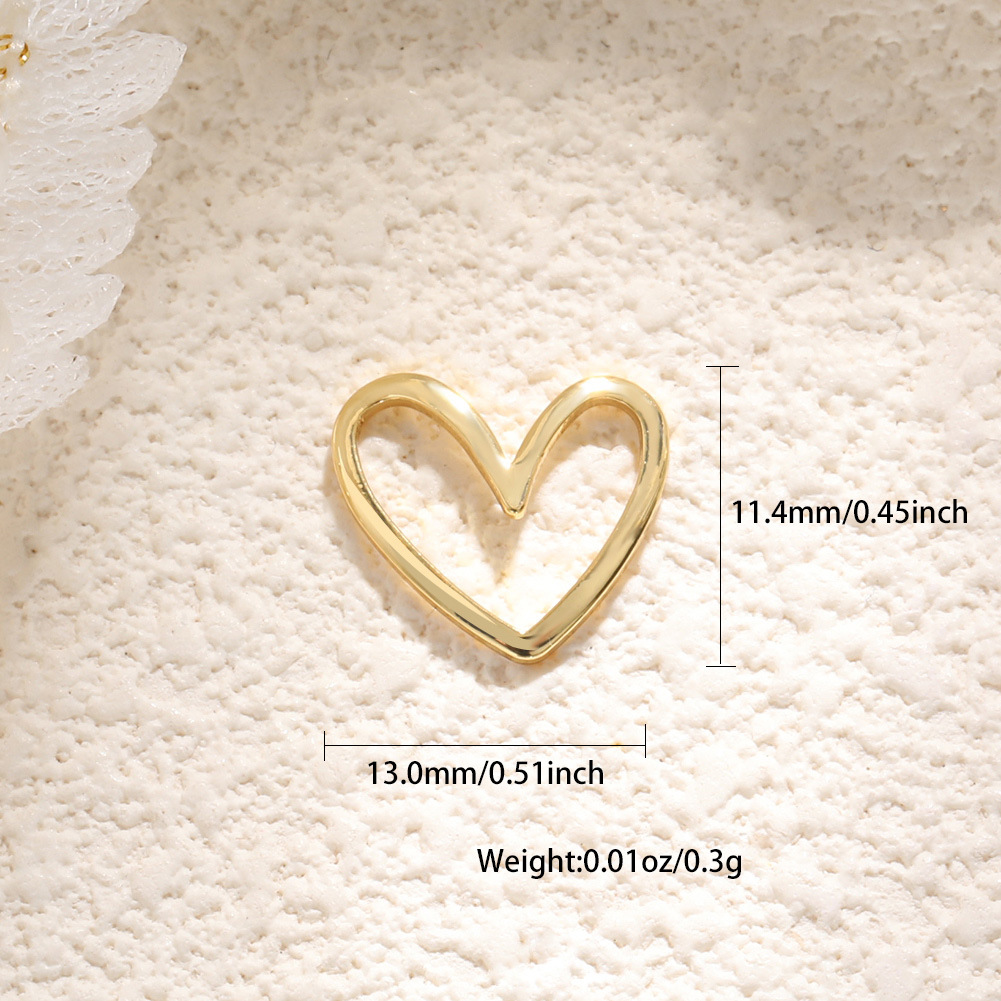 1 Pieza 20x21mm Cobre Perla Circón Forma De Corazón Colgante display picture 7