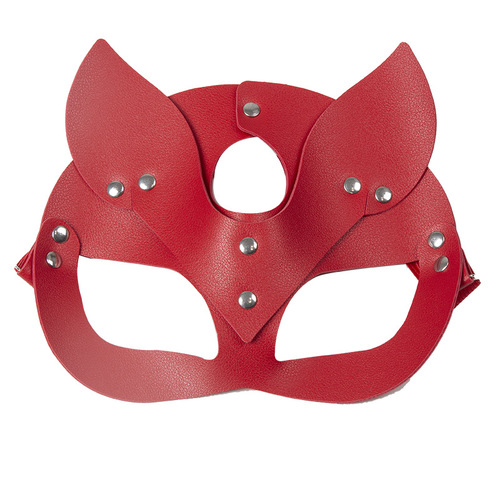 Factory direct sales European and American personalized PU leather fox mask nightclub party masquerade men and women face mask eye mask fun
