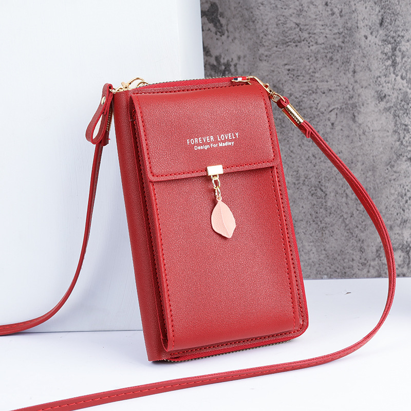 2022 nueva venta al por mayor de gran capacidad multi-funcional moda simple hoja hombro pequeño bolso crossbody bolso del teléfono para las mujeres