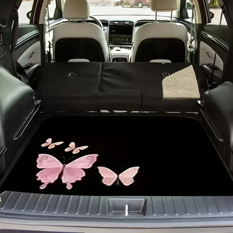 Temu Labeling Dropshipping Cross-Border Abstract Printed Car Trunk Mat Water-Absorbent, Non-Slip, Dirt-Resistant and Wear-Resistant Car Floor Mat