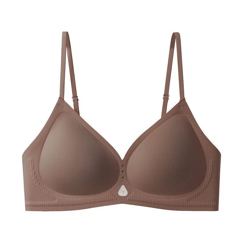 GD18 ropa interior de soporte suave francesa damas sin marcas sin anillo de acero sujetador recopilación anti-caída sujetador de copa fija