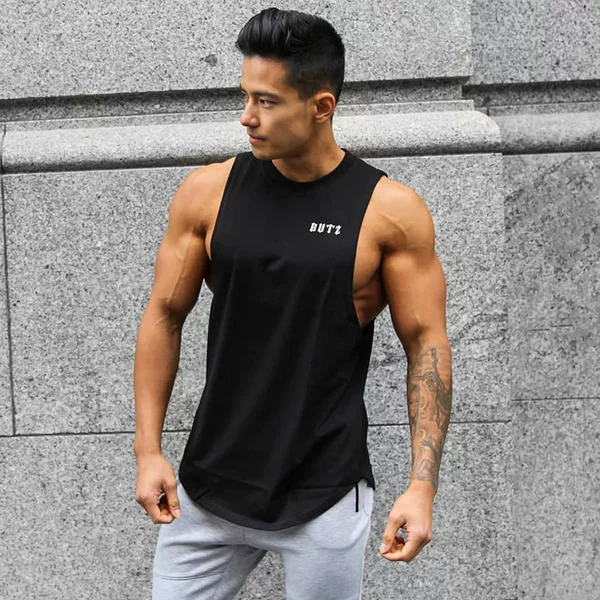 Summer New Loose Sleeveless Vest Men's Wide Shoulder T-shirt Sports Fitness Running Training Camouflage Breathable Elastic
