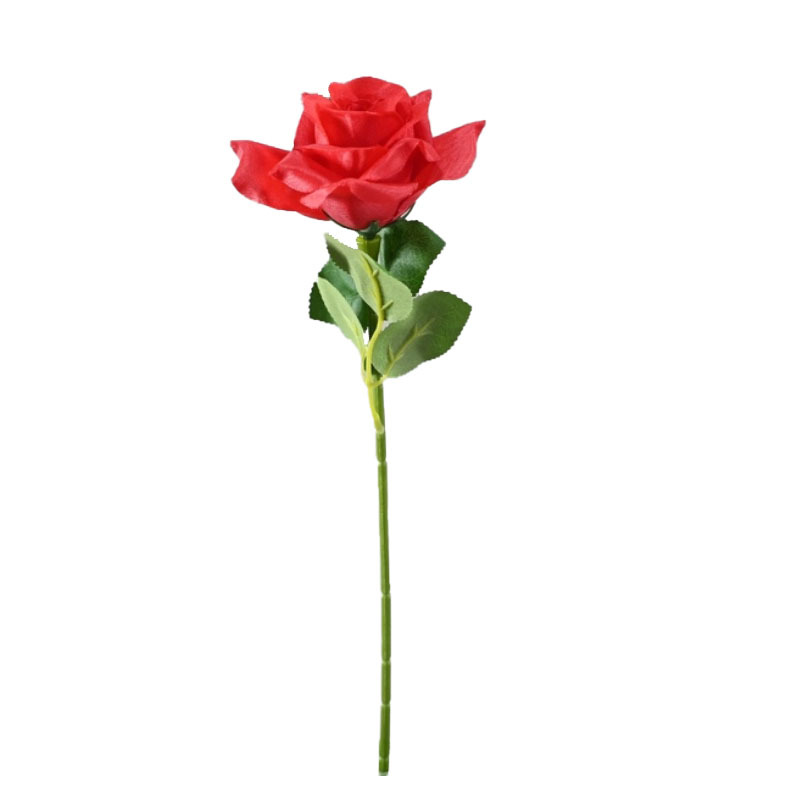 Rosas artificiales al por mayor de un solo tallo con borde rizado, flores artificiales para decoración de hoteles y restaurantes occidentales, rosas artificiales para decoración de bodas y hogar. image 6