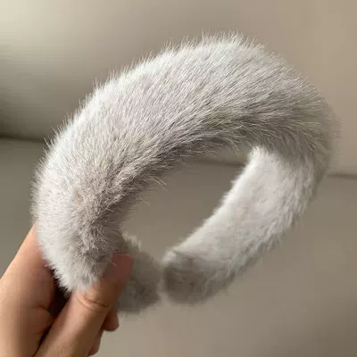 Saç üçün rezinlər, Autumn and Winter Elegant Mink - plain-gray