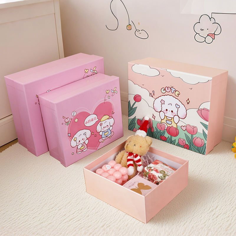 Caja de regalo para el día del niño, caja de regalo creativa de dibujos animados, caja de embalaje para cachorros, caja de regalo de juguete al por mayor