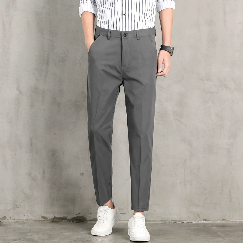 Стильный мужской костюм, повседневные брюки, корейский стиль