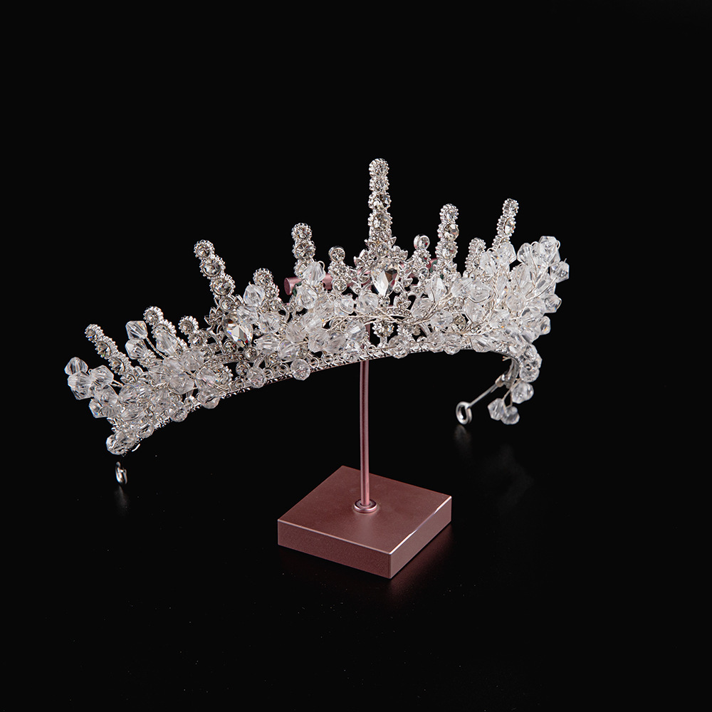 2024 verano explosivo material de aleación galvanizado estilo simple princesa corona de cumpleaños corona de boda corona de novia