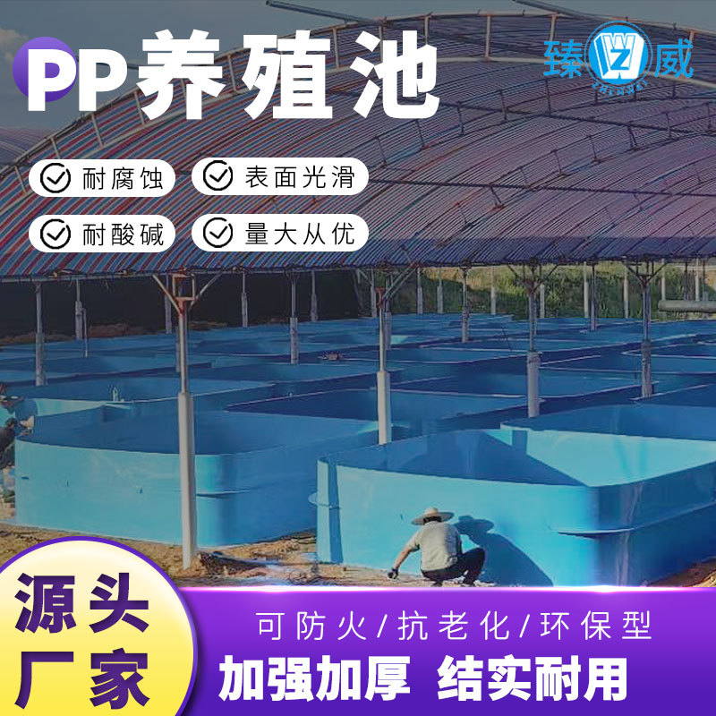PP养殖池设备抗冲击长方形水产养殖箱加高鱼池养殖专用过滤箱加厚