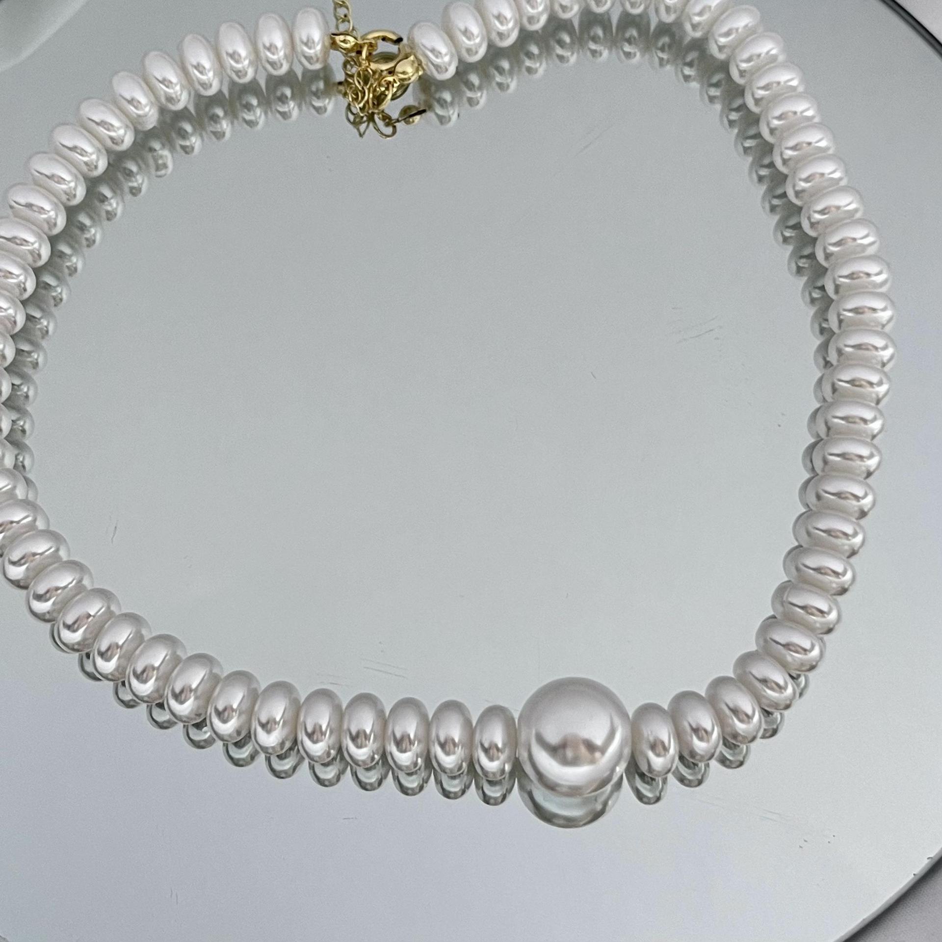 Womenu0027S Simple Style Geometric Imitation Pearl Pearl Necklace Beaded