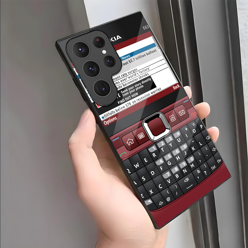 三星S25Ultra玻璃手机壳诺基亚 E63复古怀旧GalaxyS23+搞怪创意款