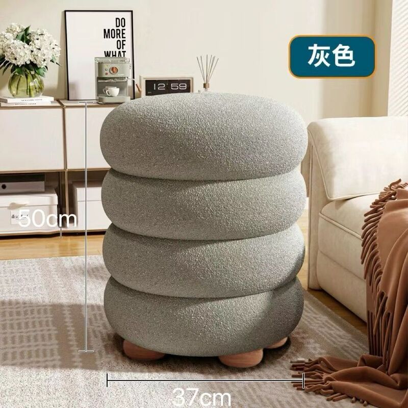 爆款跨境2025奶油化妆网红女生凳子家用卧室梳妆台梳妆轻奢羊羔绒|undefined