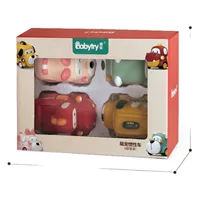 Мультяшная Игрушечная машина виниловое животное детская инерционная машина мягкая резина динозавр может укусить ребенка ударопрочный мини-автомобиль