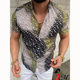 Amazon 2023 New Arrival Men's Fashion Printed Hawaiian Short Sleeve Shirt Casual Cardigan Top