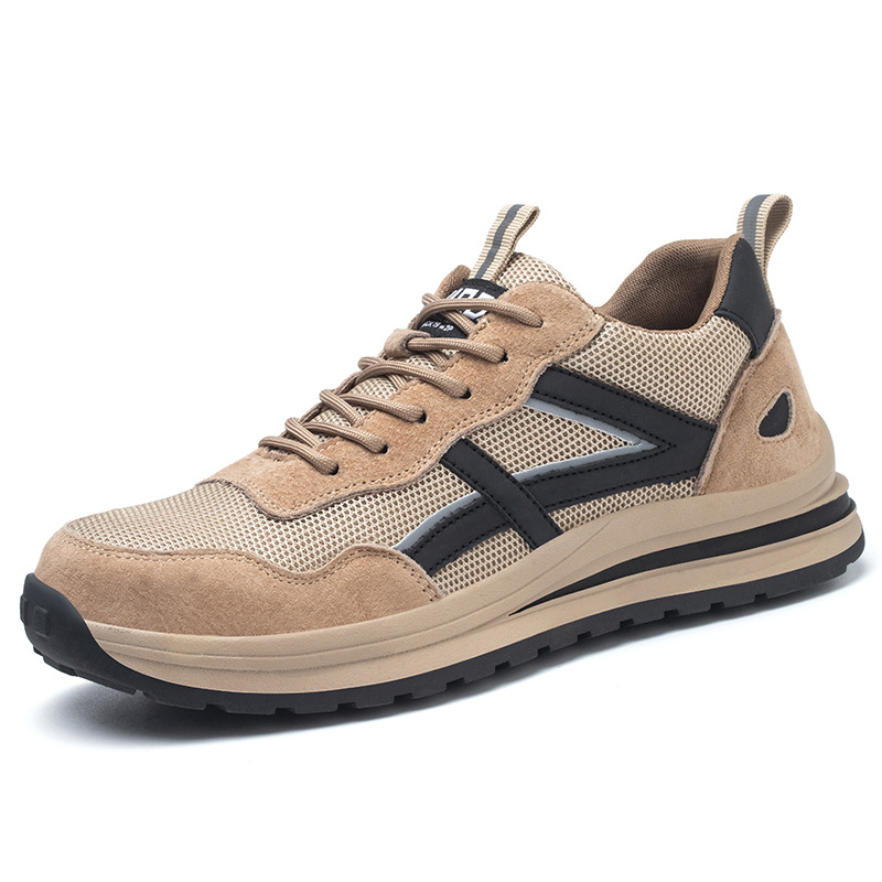 Los zapatos de seguridad para hombre son zapatos de protección antiaplastamiento, resistentes a pinchazos, con suela de goma, puntera de acero, resistentes al desgaste, antideslizantes, resistentes a los olores, transpirables y ligeros.