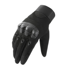 Manufacturer of foreign trade black shell outdoor cycling full finger gloves sports microfiber fitness outdoor training tactical gloves