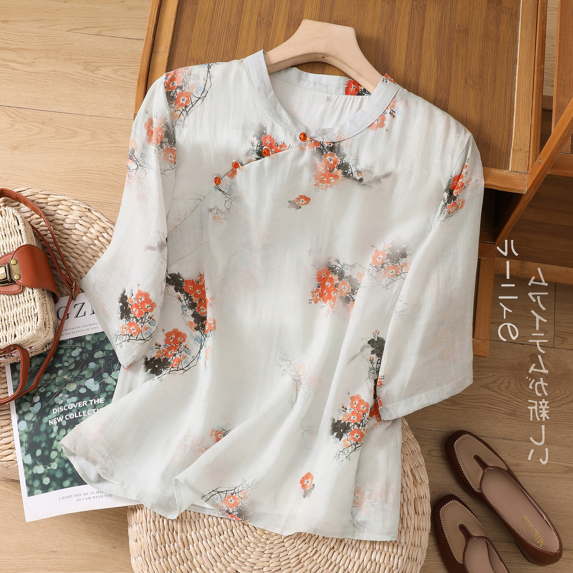Retro summer fashionable elegant shirt