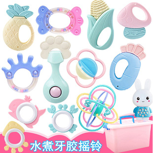 Baby Hand Rattle Infant Teether Chewable Toy Baby Rattle 0-3-6-12 Months Toy Wholesale Supply
