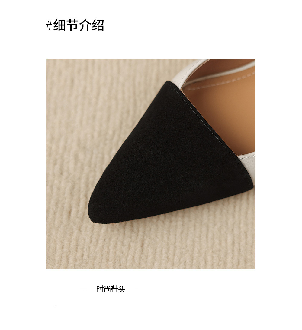 Sandal nữ gót thấp 2,5 cm mũi kín quai hậu phong cách tiểu hương — đen chi tiết 18