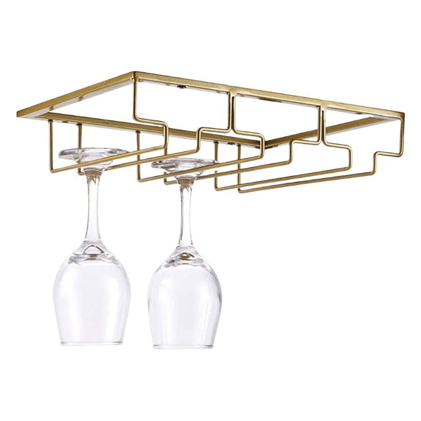 Soporte para copas de vino, colgante, hierro, europeo