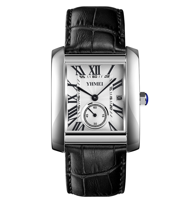 Nuevo reloj de cuarzo a la moda, reloj con correa para hombre, esfera de dos pines, resistente al agua, fabricante de estudiantes, venta al por mayor, Esfera Grande