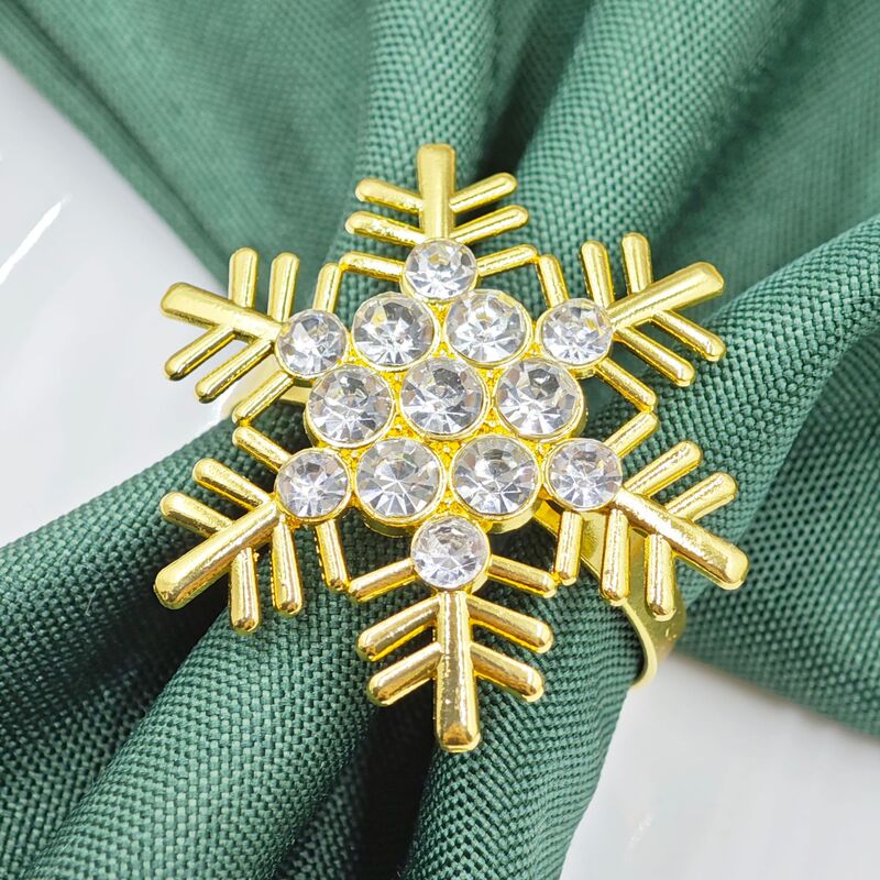 新しいクリスマスのアイデアには、雪の花のナプキンリングを入れて、ホテルのテーブルの装飾を飾って、メーカーの卸売りをします。|undefined