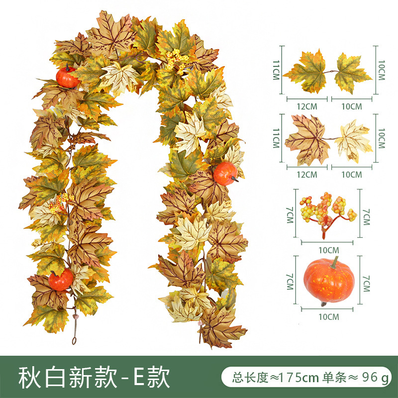 ハロウィーン秋色掛け飾りシミュレーション紅葉アマゾン感謝祭装飾壁掛けシミュレーション紅葉黒い藤条|undefined