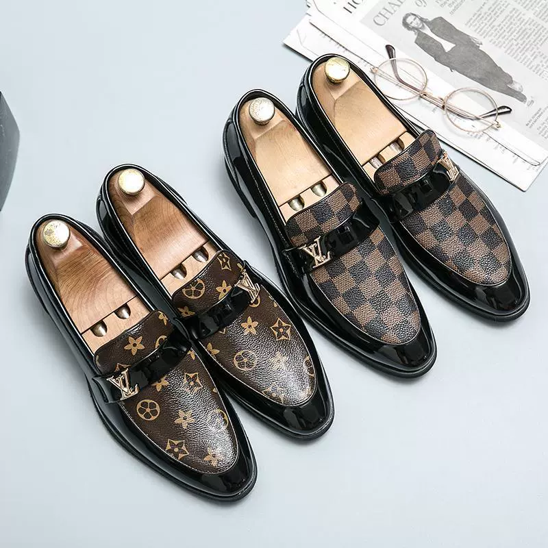 Мужская повседневная кожаная обувь Four Seasons в стиле ретро, ​​модные туфли без шнуровки, модная обувь для спорта и отдыха на толстой подошве.