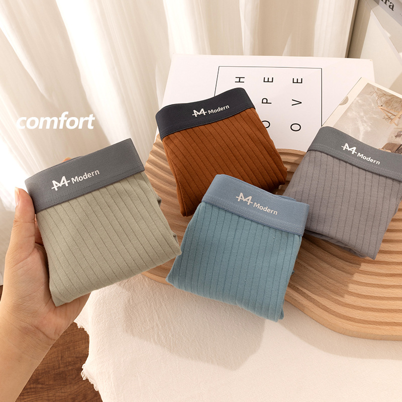 Morandi color de algodón para hombre, ropa interior de algodón para hombre, ropa interior de grafeno antibacteriana, ropa interior de algodón para hombre