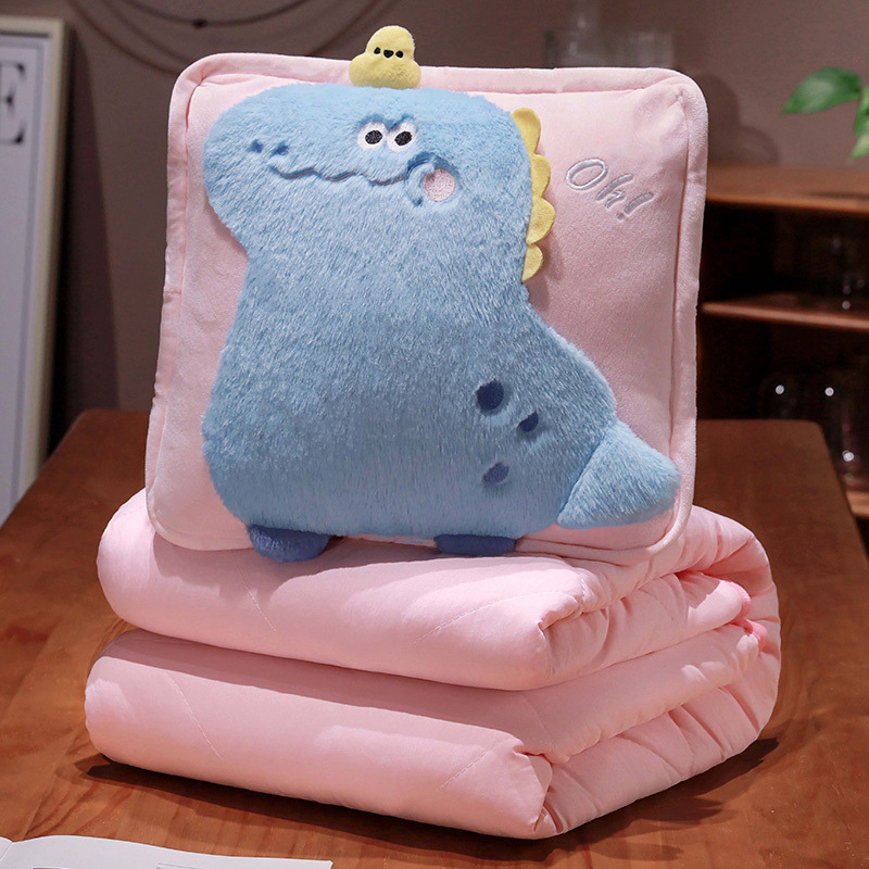 Dual-purpose colcha almohada pequeña manta de oficina siesta de aire acondicionado plegable coche cojín de coche