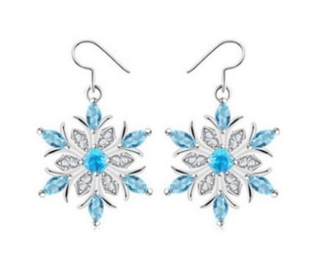 Nouveau collier élégant en forme de flocon de neige orné de pierres précieuses, style européen et américain, ras-de-cou en alliage, bijou cadeau de Noël pour femme_voghion.com