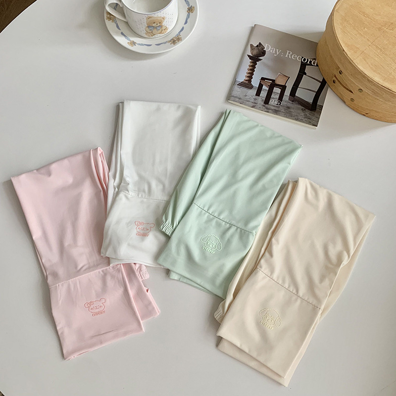 Mangas de protección solar de seda de hielo para mujer, verano al aire libre, brazos, mangas de hielo, guantes, una pieza, mangas de hielo de nailon, mangas de protección solar, al por mayor