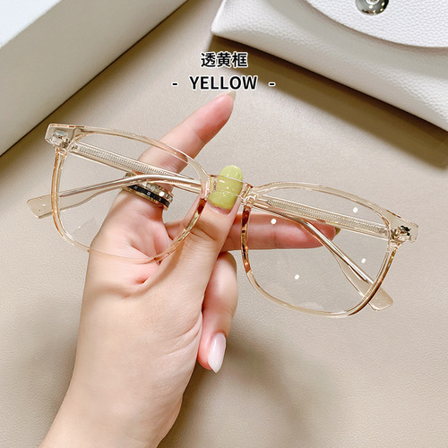 New Korean version of anti-blue light glasses, fashionable plate insert glasses frame, women's high-end myopia glasses frame, men's wholesale