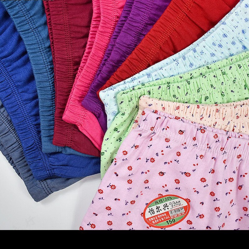 Extra Large Size Middle-aged Men and Women's Briefs Thick Cotton Trousers High Waist Cotton Old Woman