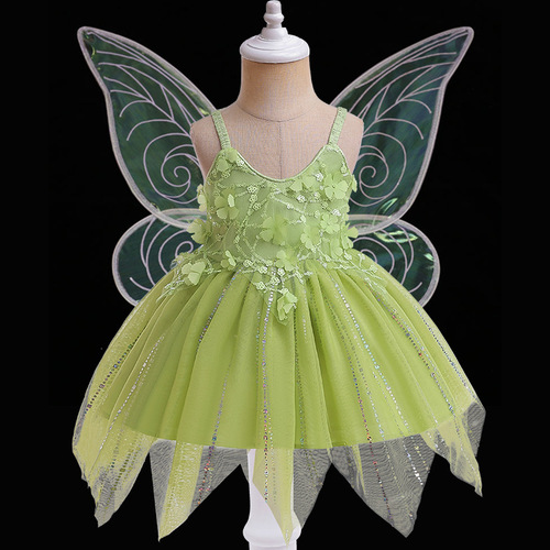 Summer New Girls' Tank Top Dress Children's Princess Puff Dress Cosplay Fairy Princess Performance Costume