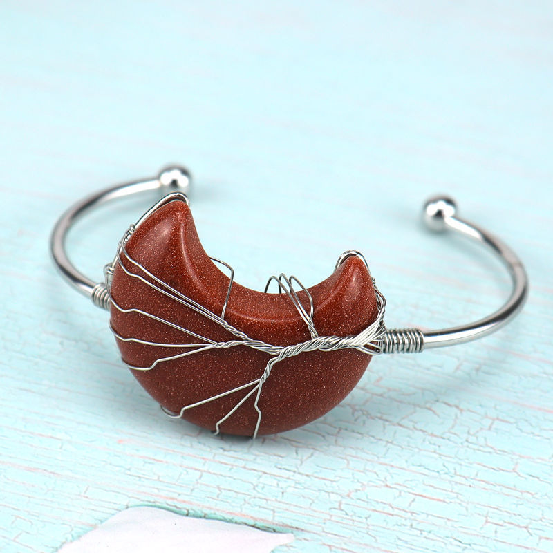 Fashion Moon Agate Plating Bangle 1 Piece