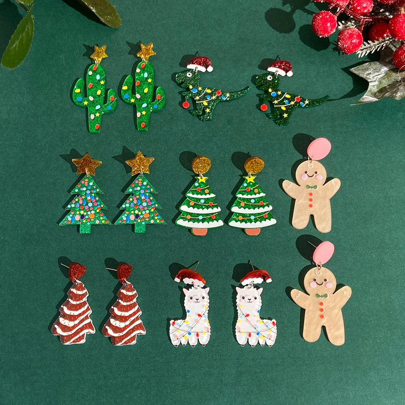 メーカー直販越境クリスマス祭り耳飾りファッション創意クリスマス帽子ヒツジピアスイヤリング卸売り|undefined
