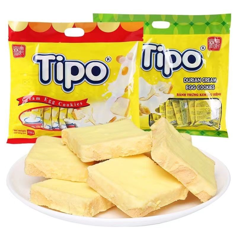 Vietnamese imported Tipo breadcrumbs coated with bread slices, biscuits, cakes, breakfast biscuits, breakfast snacks, leisure snacks