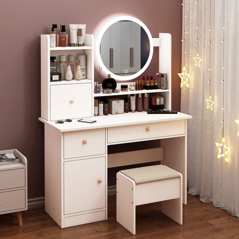 Tocador de red simple, gabinete de almacenamiento, tocador integrado, dormitorio, mesa de maquillaje pequeña, gabinete de tocador pequeño al por mayor
