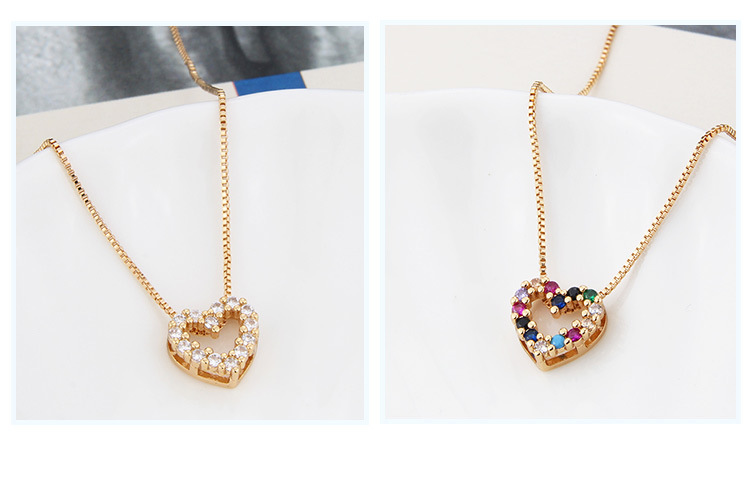 retro cross heart zircon necklace new electroplating moon drop cross pendant