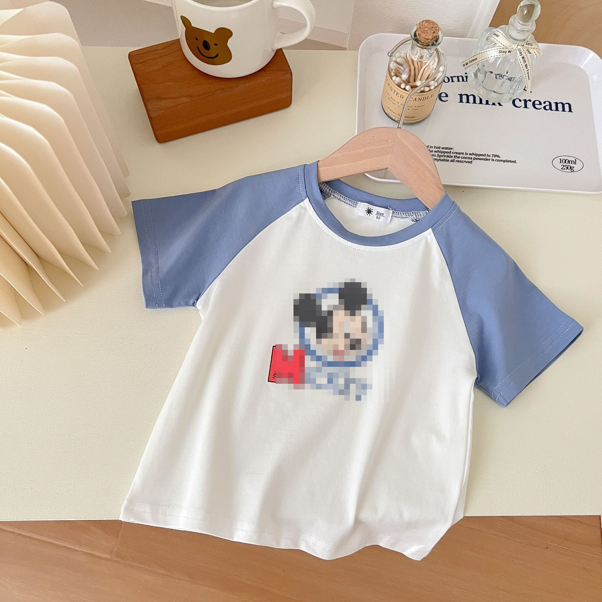 Niños y niñas verano manga corta 2023 verano nuevo slim fit versátil casual estilo occidental de los niños de verano manga corta superior