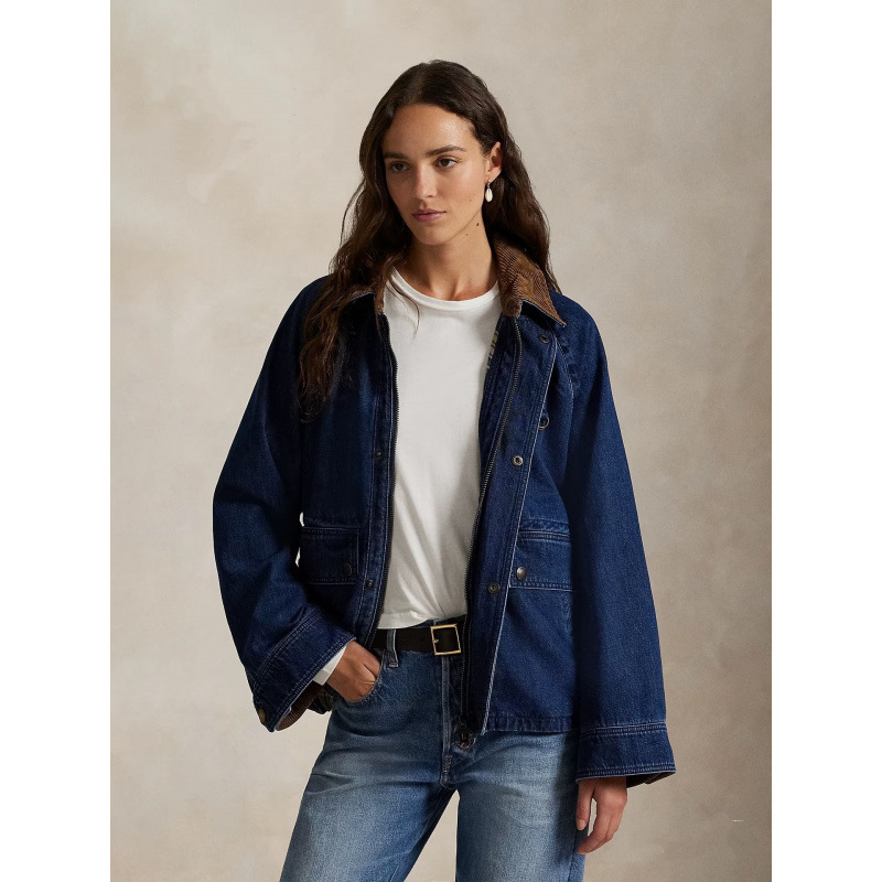 Embroidered Women's Denim Jacket, Fall 2025, Thick Cotton Loose Fit