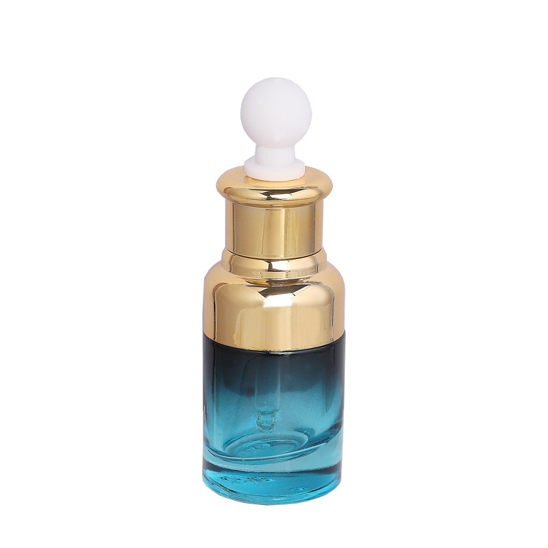 Botella de aceite esencial de vidrio botella cuentagotas cabeza de plástico botella de esencia líquida original salón de belleza maquillaje botella vacía 40ml30ml20ml