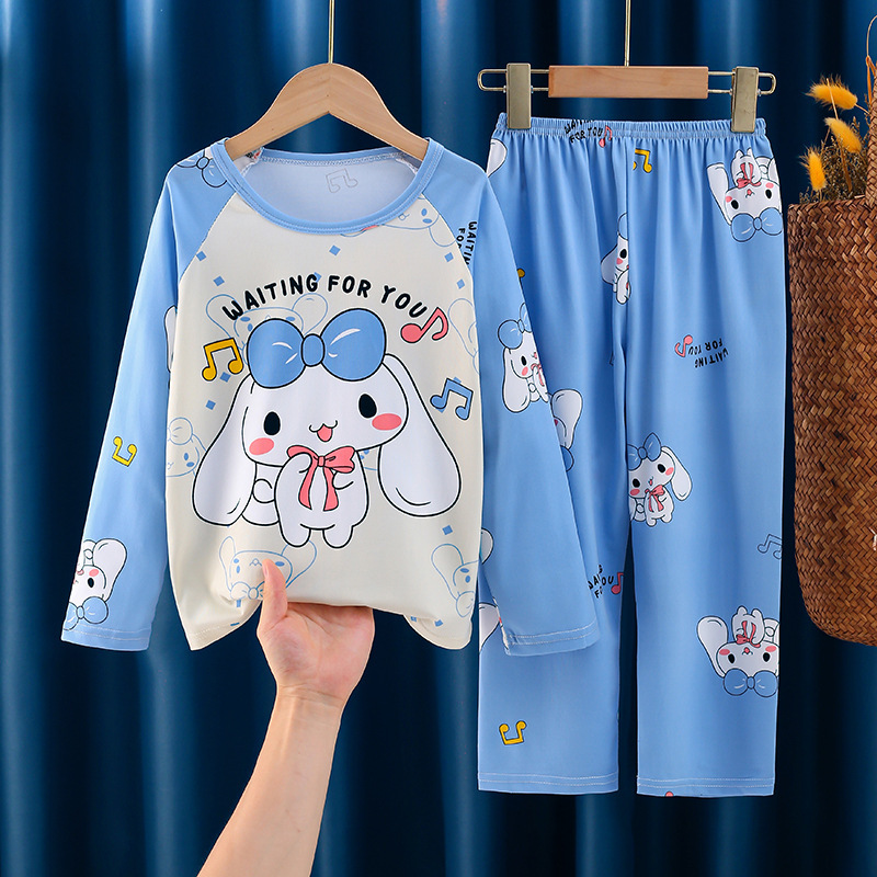 Children's underwear suit boys and girls autumn clothes long sleeve cartoon printed baby pajamas home wear four seasons