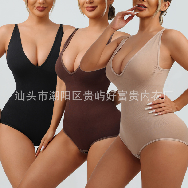 Women's Shapewear Bodysuit with High Waist, Strapless Waist-Cinching Garment, Buttoned Tummy Control Shapewear, Body Shaping Corset, Butt-Lifting Waist Cincher Women's Shapewear Bodysuit with High Waist, Strapless Waist-Cinching Garment, Buttoned Tummy Control Shapewear, Body Shaping Corset, Butt-Lifting Waist Cincher